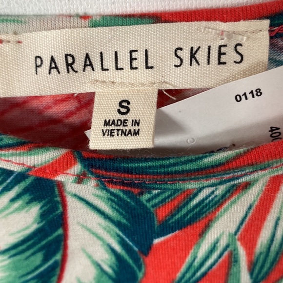 Parallel Skies Floral Sleeveless Peplum Hi-Low Top, Size S - Picture 2 of 8